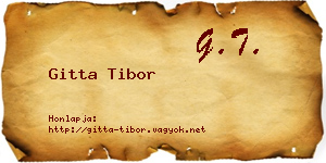 Gitta Tibor névjegykártya
